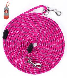 lot 4432 image: Long Dog Leash for Dog Training 50FT, Heavy Duty Dog Lead for Large Medium Small Dogs Outside Walking, Playing, Camping, or Yard,Hot Pink