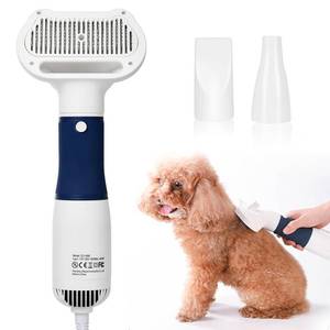 lot 4464 image: 3-in-1 Pet Hair Dryer & Slicker Brush for Dogs & Cats �� Portable, Professional, Adjustable Temp, Overheat Protection Dog Hair Dryer