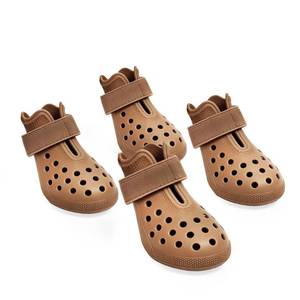 lot 4467 image: Dog Shoes for Hot Pavement - Comfortable Paw Protection for Medium & Large Dogs, Adjustable Strap & Non-Slip, Easy-Clean, Outdoor Sports Boots, Dog Booties for Summer Rain (Brown, XL)
