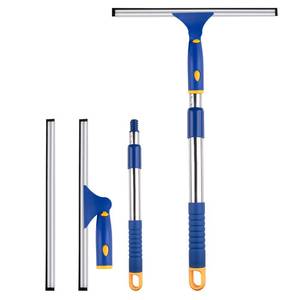lot 4468 image: BITOPE 14 inch Shower Squeegee for Glass Door with 2pcs Rubber Refills Extension Handle Window Car Windshield Cleaner Tool for Cleaning Shower Door Mirrors Tile Walls Bathroom RVs