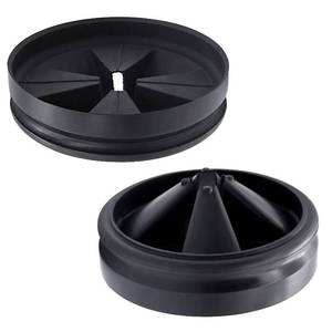 lot 4498 image: 3 38 Garbage Disposal Splash Guard Sink Baffle QCB-AM Replacement for InSinkErator Evolution Series, Upgraded Funmit Removable Quiet Collar Drain Plugs, Garbage Disposer Accessories, Black