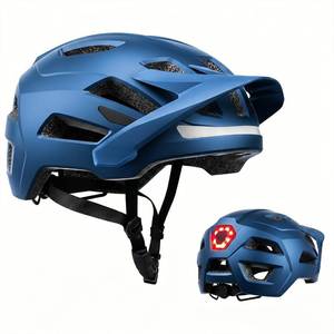 lot 5123 image: Bike Helmet, Helmets for Adults Men, Front and Back LED Lights Safe Certified MTB Road Bicycle Helmet with Adjustable Brim