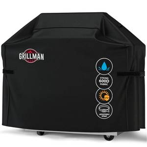 lot 5129 image: Grillman Grill Cover, BBQ Outdoor Grill Covers, Charcoal, Gas Grills, Waterproof, Rip-Proof, Weather-Resistant, Anti-UV, Barbecue Cover for Weber, Genesis, Charbroil, Nexgrill, etc (Black, 58 Inch)