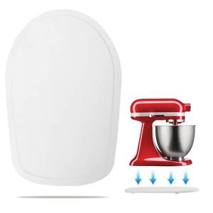lot 5131 image: KitchenAid 4.5-5 Qt Bamboo Mixer Slider - Tilt Head Stand Mixer Appliance Mover Storage Sliding Tray (White)