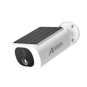 lot 6006 image: ANRAN 2K Solar Security Cameras Wireless Outdoor, 2.4Ghz WiFi Surveillance Outdoor Camera for Home Security with Embedded Solar Panel, Color Night Vision, 2-Way Talk, IP67 Waterproof, Work with Alexa