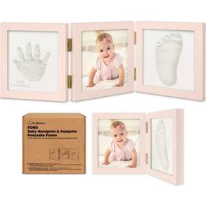 lot 6007 image: KeaBabies Baby Shower Gifts for Boys, Girls - Baby Hand and Footprint Kit, Newborn Handprint Kit, Keepsake Photo Frame, Nursery Picture Frame, Gender-Neutral Newborn Keepsake Gifts (Petal Pink)