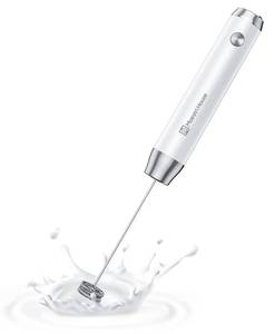 lot 6009 image: Maestri House Rechargeable Milk Frother, LunaFro NS Handheld Electric Foam Maker Waterproof Detachable Stainless Steel Whisk Drink Mixer Foamer for Lattes, Cappuccino, No Stand