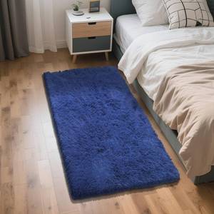 lot 6012 image: Blue Fluffy Rug Shag Area Rug, 2x4 Area Rugs for Girls Bedroom, Soft Cute Baby Play Mat, Indoor Floor Carpet for Teen, Nursery, Preppy Dorm, Plush Aesthetic Bedside Rug