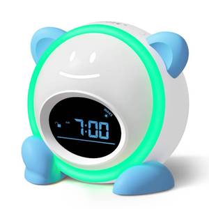 lot 6019 image: Windflyer OK to Wake Clock for Kids, Sleep Training Clock with Night Light and Sound Machine, Kids Alarm Clock for Bedrooms (Blue)