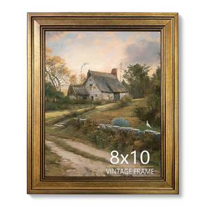 lot 6328 image: Aruifinw 8x10 Picture Frame Vintage Gold �� Picture Frames for Tabletop & Wall Mount, 8 x 10 Photo Frame for Living Room, Bedroom, Office D�cor & Fathers Day Graduation Wedding Gift