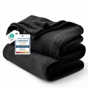 lot 6333 image: Bedsure GentleSoft Fleece Throw Blanket for Couch Black - Lightweight Plush Fuzzy Cozy Soft Halloween Blankets and Throws for Sofa, 50x60 inches