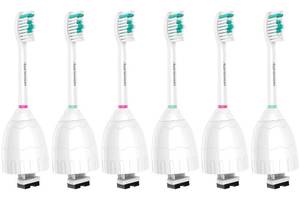 lot 6338 image: Aoremon Replacement Toothbrush Heads Compatible with Philips sonicare E-Series, 6 Pack Replacement Brush Heads Come with Caps
