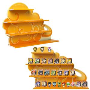 lot 6341 image: AUFGELD Flying Nimbus Display Shelf Compatible with Fnko Bitty DBZ Series, Organizing Racks for Bitty Pop, Wallmountable Kintoun Bitty Shelf, Displays 27 Bitty Pops