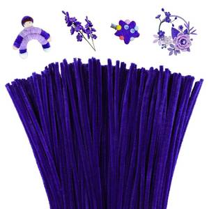 lot 6357 image: Mnuizu 200pcs Pipe Cleaners,Pipe Cleaners Chenille Stems for Craft, Fuzzy Sticks Christmas Craft Supplies for DIY Art & Creative Crafts Decorations��Purple��