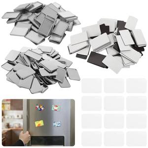lot 6359 image: 100PCS Rectangular Button Parts, DIY Fridge Magnet Button Maker Supplies for Shaped Button Maker Machine 58mm, Includes Frosted Covers, Adsorptive Sheets, Clear Protective Films (Rectangle)