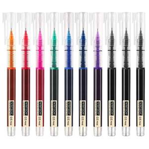 lot 6369 image: WRITECH Rolling Ball Quick Dry 0.5 mm Extra Fine Point 10 Pcs Liquid Rollerball Multicolor (Multicolor)