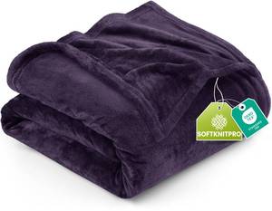 lot 6392 image: Utopia Bedding Fleece Blanket Twin Size Purple 300GSM Luxury Anti-Static Fuzzy Soft Microfiber Bed Blanket (60x80 Inch)