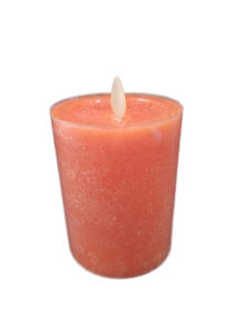 lot 6398 image: Luminara Real Flame-Effect LED Pillar Candle 3x4.5 Inch