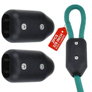 lot 6408 image: Aifeier ET 2 Pcs 38 Inch Reusable Rope Clamps, Plastic Rope Connector Clips Adjustable Rope Clamps, Suitable for 7-8 mm Nylon Rope or Braided Ropes (Black)