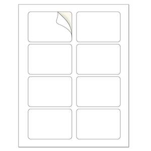 lot 6411 image: LotFancy Printable Name Tag Stickers, 2 13 x 3 38, Pack of 160, 20 Sheets, Matte White, Name Tag Labels for InkjetLaser Printer