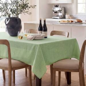 lot 6494 image: NOVILYS Linen Rectangle Tablecloth, Sage Green 60x120 Inch Waterproof Large Heavy Weight Farmhouse Neutral Burlap Fabric Rectangular Table Cloth, Decoration for OutdoorKitchenDiningPartiesWedding