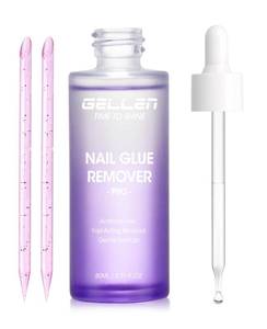 lot 8341 image: Gellen Nail Glue Remover for Press on Nails, 80ML Gel Nail Glue Remover for Fake Tips, Non Acetone Gentle Glue Off for False Nails, Odorless Easy Glue Debonder, Not for Gel Nail Polish