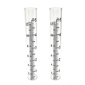 lot 8348 image: HUTNUOY 5 Rain Gauge Replacement Tube Glass for Outdoor Garden Yard Home, Best Rated 2 Pcs