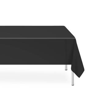 lot 8360 image: LIKAJON 2 Pack Rectangular Disposable Black Tablecloth, Black Plastic Table Cloths for Parties Disposable, 54x108 in Waterproof Camping Tablecloth for Birthday Party Graduation Picnic Halloween