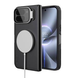 lot 8368 image: Nillkin for Pixel 10 Pro Fold Case with Kickstand & Camera Cover Protection Compatible with Magsafe  Frosted Shield  Prop Stand Functionality Black Color