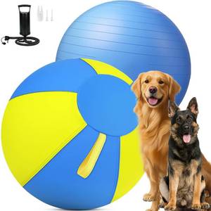 lot 11802 image: QWV 18 Inch Herding Ball for Dogs with Durable 1000D Oxford Cover - Interactive Dog Toy with Handles for Medium Breeds, Anti-Burst & Heavy Duty Herding Ball for Australian Shepherds, Border Collies