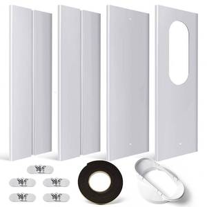 lot 11803 image: YoleShy Portable Air Conditioner Window Kit with Coupler Adjustable Window Seal for AC Unit, Sliding AC Vent Kit for 5 inches Exhaust Hose
