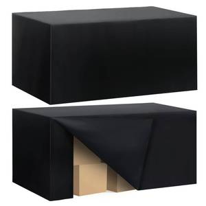 lot 11822 image: Ascoza 2 Pack Fitted Tablecloth for 6 Foot Rectangle Tables 72 x 30 Inch Black Table Covers Water Resistant Polyester Table Cloth for Wedding, Parties,Display, Trade Show (Black)