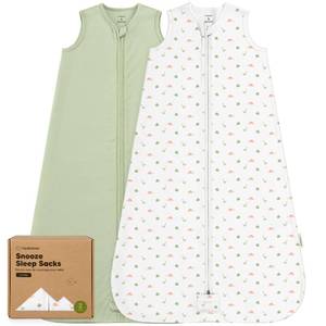 lot 11825 image: 2-Pack Baby Sleep Sacks, Zipper Wearable Blanket - 0.5TOG Organic Cotton,Lightweight,Soft Cozy Toddler Sleeping Sack 12-24 months,Easy to Wear Large Newborn Transition Swaddles Sleepsacks(Roarsome, L)