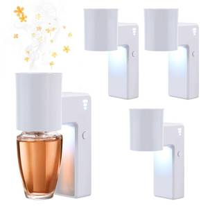 lot 11838 image: ROSSEX 4 Pcs Wall Fragrance Plug in with Night Light Compatible with Bath and Body Works Wallflowers, with 3-Speed Adjustable Fragrance Essential Oil Diffuser for Home, White