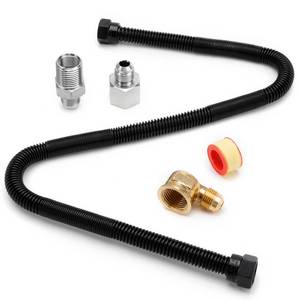 lot 12174 image: Stanbroil 38 X 24 Non-Whistle Flexible Flex Gas Line with Brass Ends for NG or LP Fire Pit and Fireplace