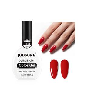 lot 12181 image: JODSONE 16.5ml Gel Nail Polish Red Gel Polish Manicure LED UV Soak Off Curing for Home Salon Nail Art DIY Lady Red Polish