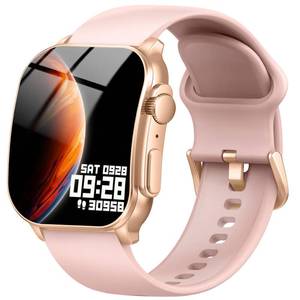 lot 12184 image: Smart Watch for Women, 2.01 AMOLED Curved Display Fitness Tracker with AnswerMake Calls, 100 Sport Modes, 247 Heart RateSleep MonitorPedometer, IP68 Waterproof SmartWatch, for Android iOS Pink