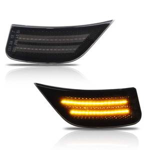 lot 12186 image: OFFKAT Front Fender LED Side Lights for 2021-2024 Yukon XL Denali Tahoe Suburban Escalade ESV, Smoked Lens Side Bumper Marker Lamps, Amber LED Turn Signal Lights, 2 PCS
