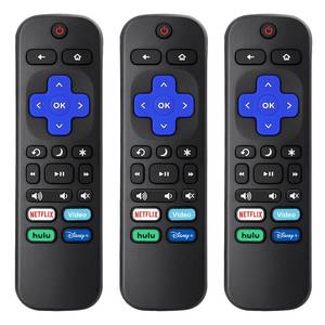 lot 12189 image: (3 Pack) Replacement Remote for Roku-TV-Remote,Compatible for All Onn-Hisense-TCL-Westinghouse-Sharp-Philips-Element Roku TV Remotes