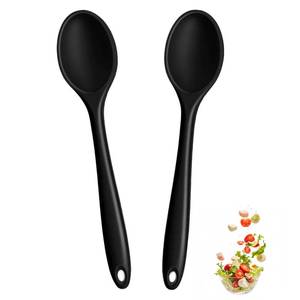 lot 12190 image: 2 Pcs Mini Silicone Spoons,8 Inch Heat Resistant Mixing Spoons for Drinking Soup,Dipping Sauce Baking Stirring Mixing Tools.This is a Mini Size,Notice Dear Buyers Please Mind the Size when Purchasing