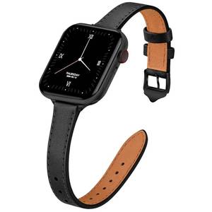 lot 12223 image: JR.DM Slim Leather Bands Compatible with Apple Watch Band 38mm 40mm 41mm 42mm 44mm 45mm 46mm 49mm, Genuine Leather Thin Band Feminine Design Strap for Iwatch Ultra SE Series 11 10 9 8 7 6 5 4 3 2 1