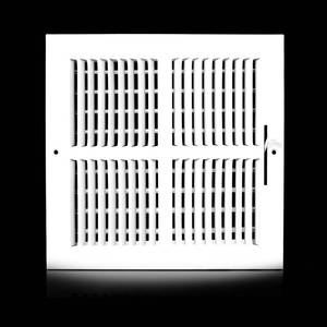 lot 13605 image: 16x12 Vent Register Duct Opening, Vent Covers for Home Ceiling, Two-Way Ventilation Register, Adjustable Solid Steel Wall Register Vent Cover (16W x 12H Duct Opening)