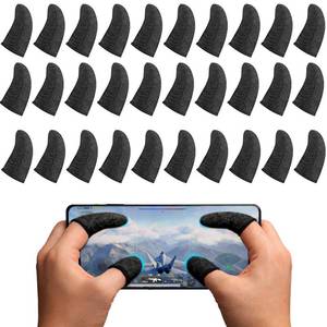 lot 14033 image: Geyoga 40 Pieces Gaming Finger Sleeve for Thumb Sleeves Mobile Gaming Finger Protector(Black)