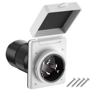lot 14040 image: Kohree 50 Amp RV Plug Twist Lock Inlet, Shore Power Inlet Plug NEMA SS2-50P 125V250V RV Power Receptacle for Marine Boat Trailer Camper Shed, ETL Listed
