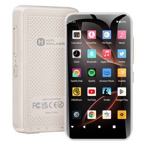 lot 14046 image: HIFI WALKER Android MP3 Player with WiFi & Bluetooth, G7 Mini 4 Touchscreen MP4 Player with Spotify & Streaming Apps, Portable Music Player, Audiobooks, Travel, Expandable Storage (64GB��White)