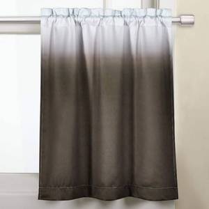 lot 14055 image: SeeGlee Ombre Blackout Short Curtain - 30 Inches Long for Small Windows - Water Repellent, Tier Rod Pocket, Half Curtain (30 W x 30 Length, Coffee, 1 Panel)