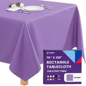 lot 14056 image: Gee Di Moda Rectangle Tablecloth - 70 x 120 Inch Lavender Table Cloth for 6 or 8 Foot Rectangle Tables - Heavy Duty Washable Fabric - for Holiday Party, Dinner, Weddings, Baby Shower & Events