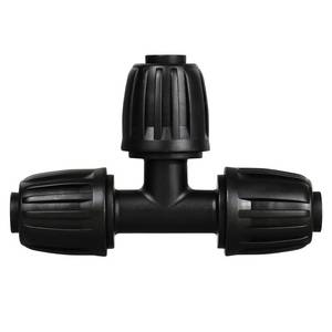 lot 14059 image: Kepmix 12 Drip Irrigation Tee Fittings 10-Piece Barbed Locked Nut Tee Connectors for 12 Drip Tubing (0.650 OD, 13mm ID)