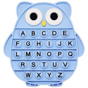 lot 14089 image: Owl Fidget Toys, Owl Shaped Silicone Push Bubble Sensory Toys, ABC Alphabet Owls Stress Relief Tools for Kids Adults School Classroom Gift Party Favors