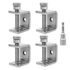 lot 14097 image: Eunenete 304 Stainless Steel C-Clamps,30mm Mini Tiger Clamps for Woodworking,C-Clamp 4 pack